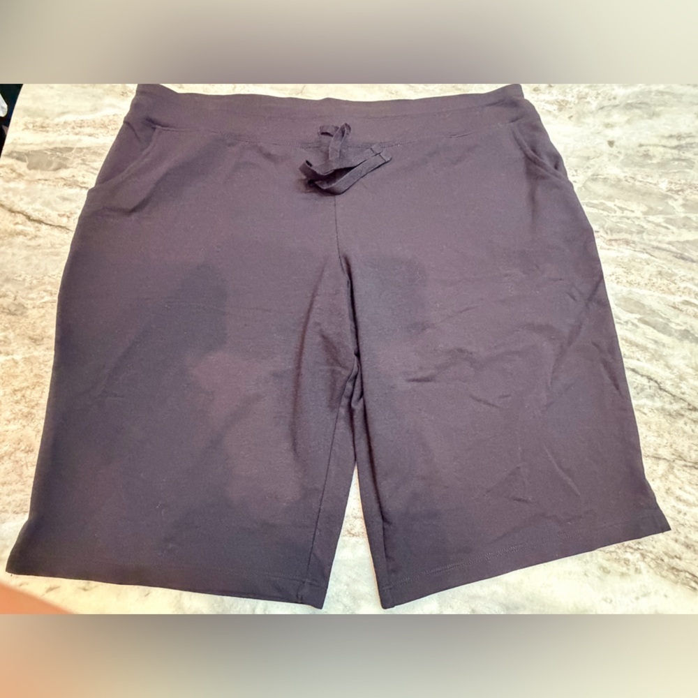Nicole Miller New York XL Black Wide Leg Lounge shorts